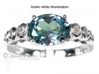 2.29CT Oval 9x7 Labアレキサンドライト・リング【6月 誕生石】