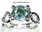2.4CT アレキサンドライト Corundum - 8mm ラウンド リング 【6月 誕生石】